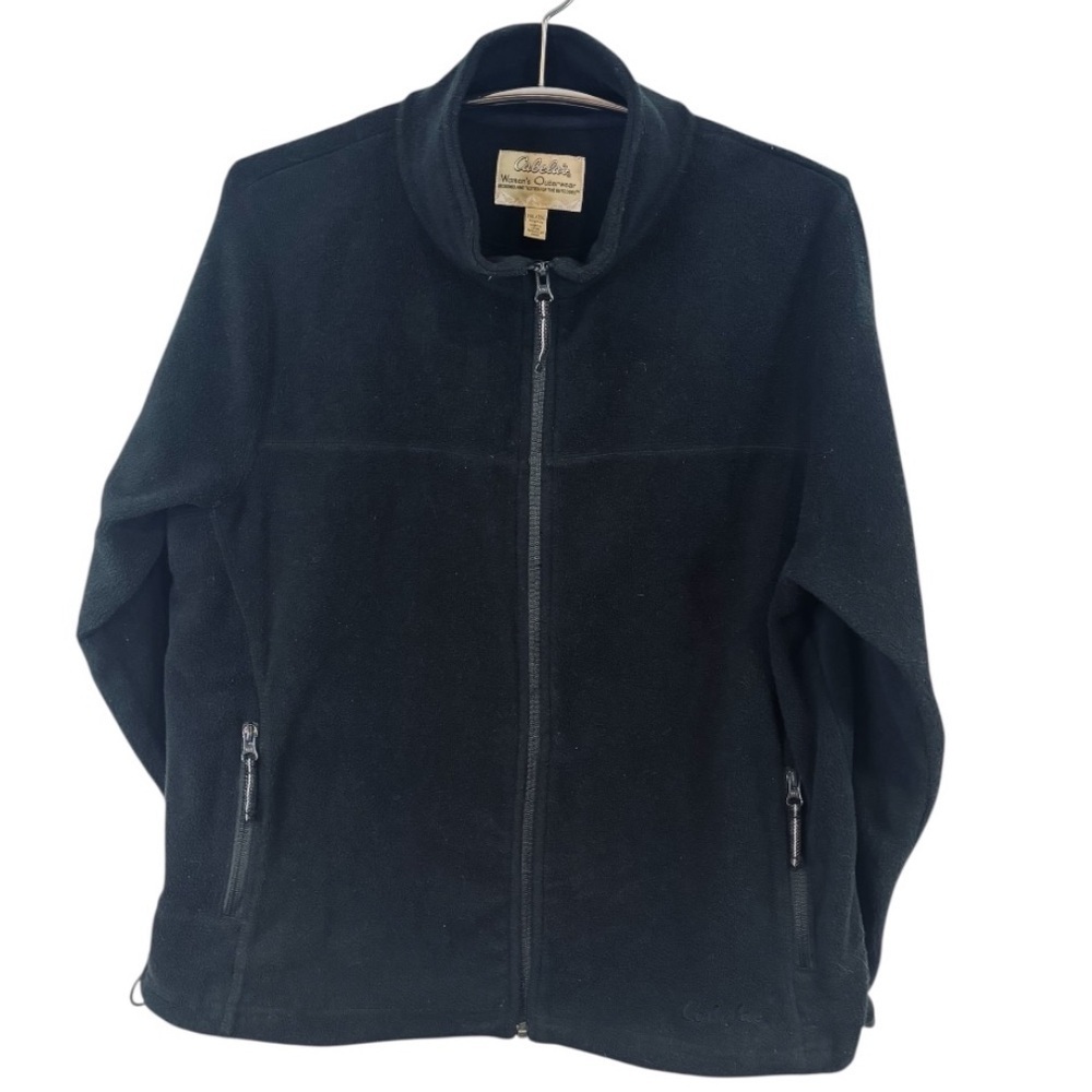 Cabela’s 100% Polyester Women’s Black Full Zip Fleece Jacket